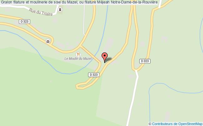 plan Filature Et Moulinerie De Soie Du Mazel, Ou Filature Méjean Notre-dame-de-la-rouvière Notre-Dame-de-la-Rouvière