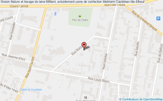 plan Filature Et Tissage De Laine Milliard, Actuellement Usine De Confection Melmann Caudebec-lès-elbeuf Caudebec-lès-Elbeuf