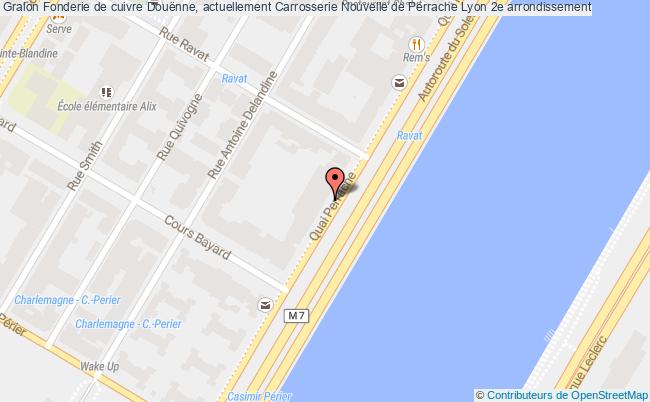 plan Fonderie De Cuivre Douënne, Actuellement Carrosserie Nouvelle De Perrache Lyon 2e Arrondissement Lyon 2e arrondissement