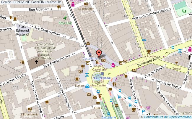 plan Fontaine Cantini Marseille Marseille