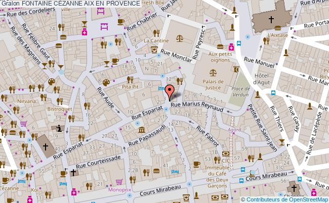 plan Fontaine CÉzanne Aix En Provence AIX EN PROVENCE
