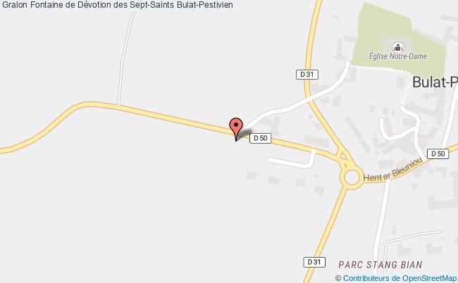 plan Fontaine De Dévotion Des Sept-saints Bulat-pestivien Bulat-Pestivien