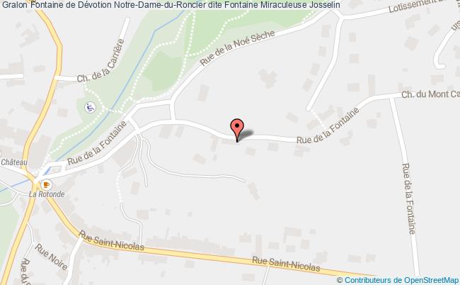 plan Fontaine De Dévotion Notre-dame-du-roncier Dite Fontaine Miraculeuse Josselin Josselin