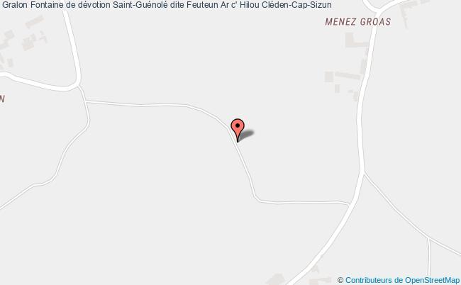 plan Fontaine De Dévotion Saint-guénolé Dite Feuteun Ar C' Hilou Cléden-cap-sizun Cléden-Cap-Sizun