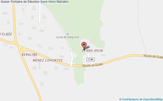 plan Fontaine De Dévotion Saint-vinoc Mahalon Mahalon