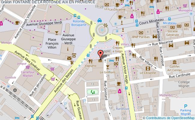plan Fontaine De La Rotonde Aix En Provence AIX EN PROVENCE