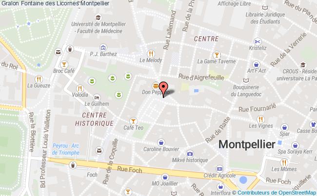 plan Fontaine Des Licornes Montpellier Montpellier