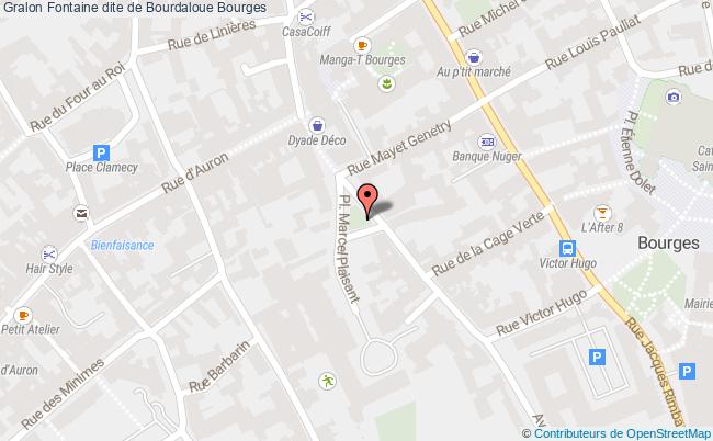 plan Fontaine Dite De Bourdaloue Bourges Bourges