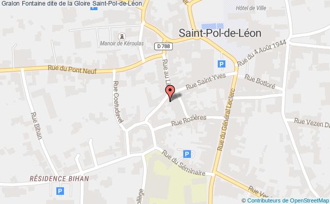 plan Fontaine Dite De La Gloire Saint-pol-de-léon Saint-Pol-de-Léon