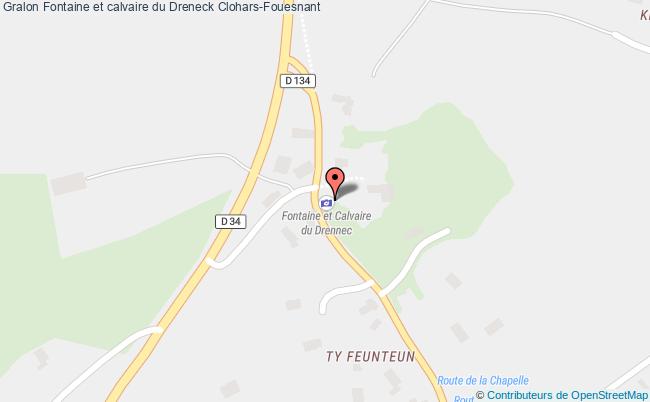 plan Fontaine Et Calvaire Du Dreneck Clohars-fouesnant Clohars-Fouesnant
