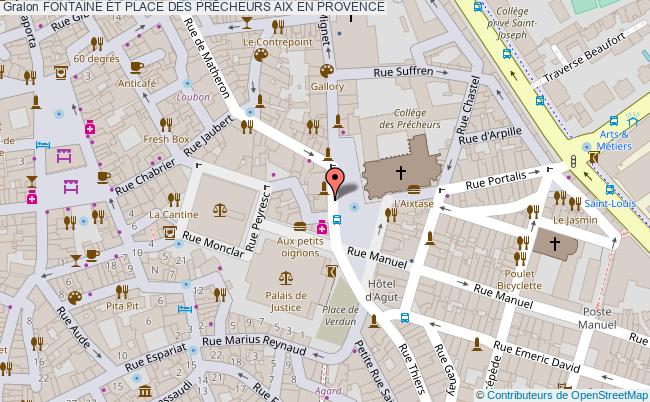 plan Fontaine Et Place Des PrÊcheurs Aix En Provence AIX EN PROVENCE
