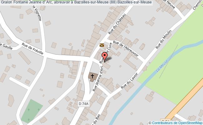 Fontaine Jeanne d' Arc, abreuvoir à Bazoilles-sur-Meuse (88)
