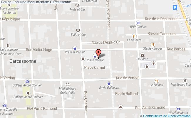 plan Fontaine Monumentale Carcassonne Carcassonne