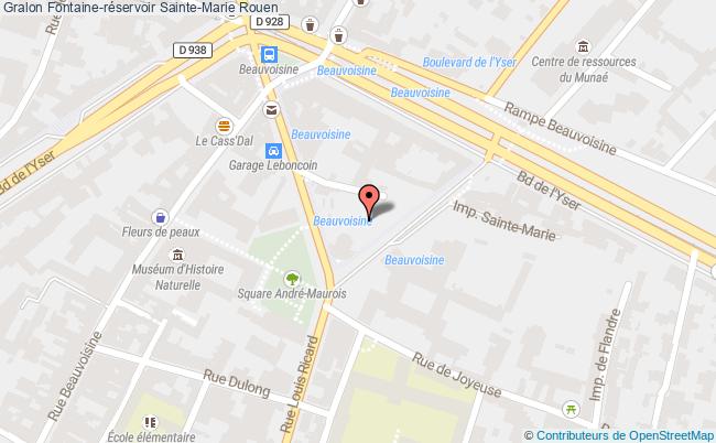 plan Fontaine-réservoir Sainte-marie Rouen Rouen