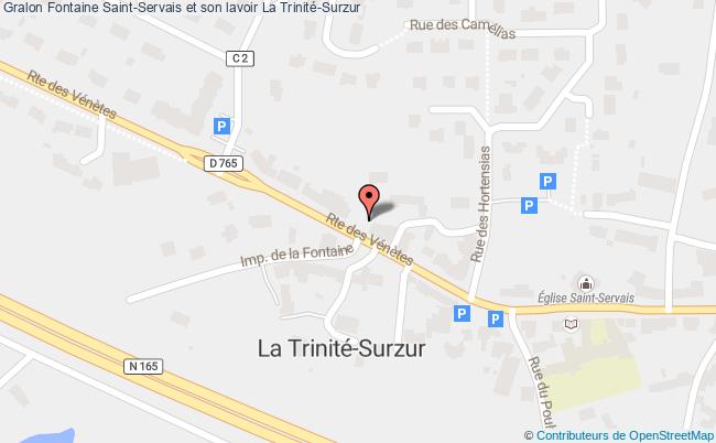 plan Fontaine Saint-servais Et Son Lavoir La Trinité-surzur La Trinité-Surzur