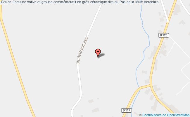 Fontaine votive et groupe commémoratif en grès-céramique dits du Pas de la Mule