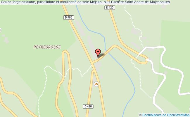 plan Forge Catalane, Puis Filature Et Moulinerie De Soie Méjean, Puis Carrière Saint-andré-de-majencoules Saint-André-de-Majencoules