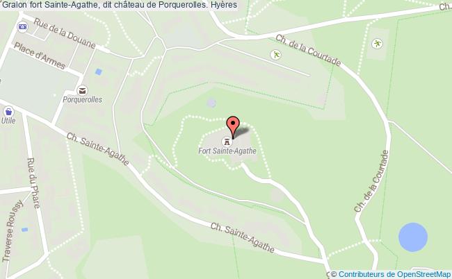 plan Fort Sainte-agathe, Dit Château De Porquerolles. Hyères Hyères