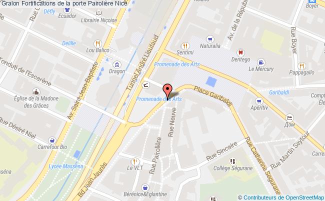 plan Fortifications De La Porte Pairolière Nice Nice