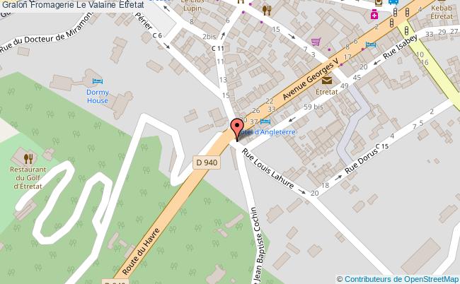 plan Fromagerie Le Valaine Etretat Etretat