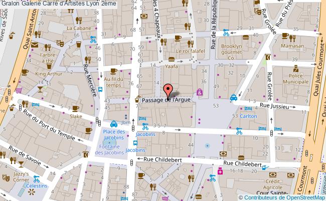 plan Galerie Carré D'artistes Lyon 2ème Lyon 2ème
