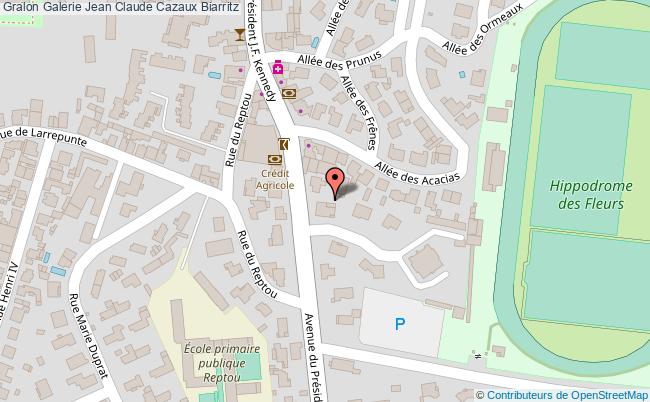 plan Galerie Jean Claude Cazaux Biarritz Biarritz