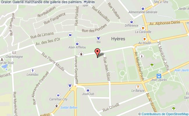 plan Galerie Marchande Dite Galerie Des Palmiers. Hyères Hyères