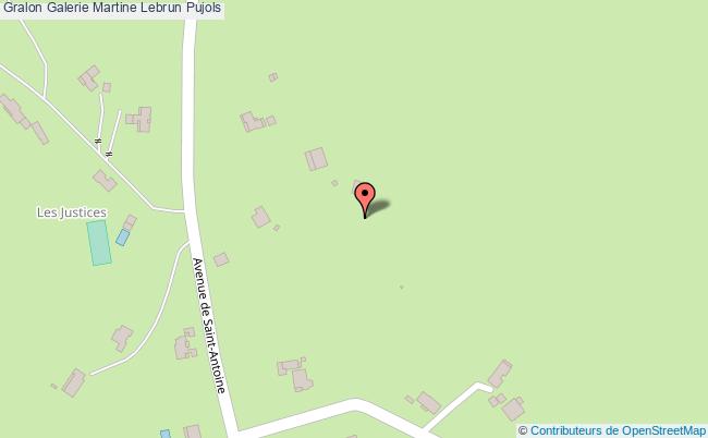 plan Galerie Martine Lebrun Pujols Pujols
