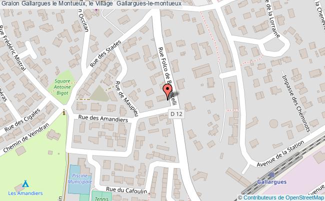 plan Gallargues Le Montueux, Le Village  Gallargues-le-montueux Gallargues-le-montueux