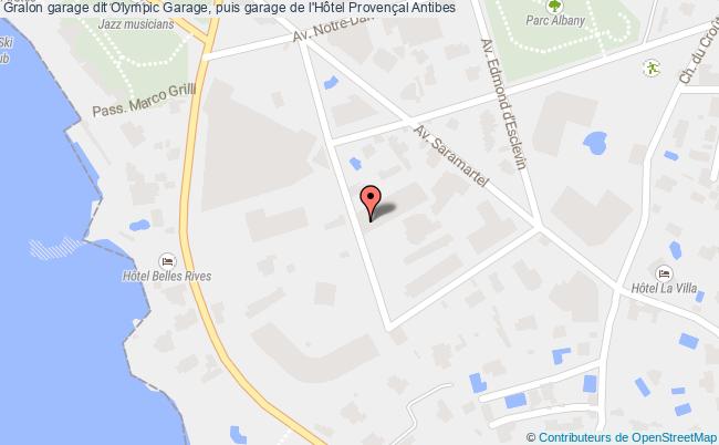 plan Garage Dit Olympic Garage, Puis Garage De L'hôtel Provençal Antibes Antibes