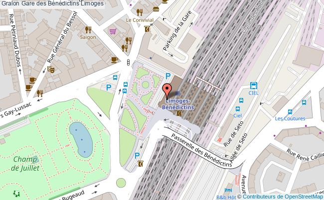 plan Gare Des Bénédictins Limoges Limoges