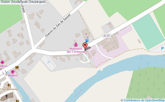 plan Goudargues Goudargues Goudargues