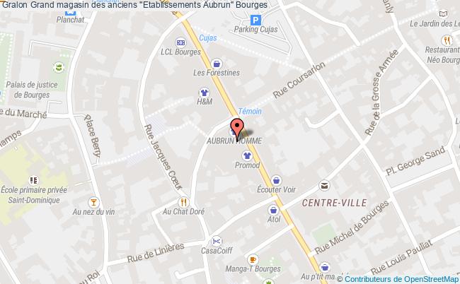 plan Grand Magasin Des Anciens "etablissements Aubrun" Bourges Bourges