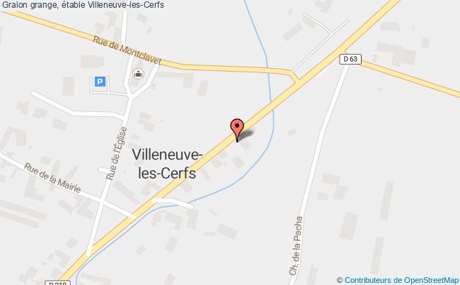 plan Grange, étable Villeneuve-les-cerfs Villeneuve-les-Cerfs