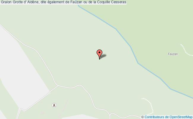 plan Grotte D' Aldène, Dite également De Fauzan Ou De La Coquille Cesseras Cesseras
