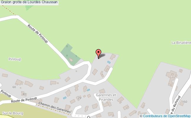 plan Grotte De Lourdes Chaussan Chaussan