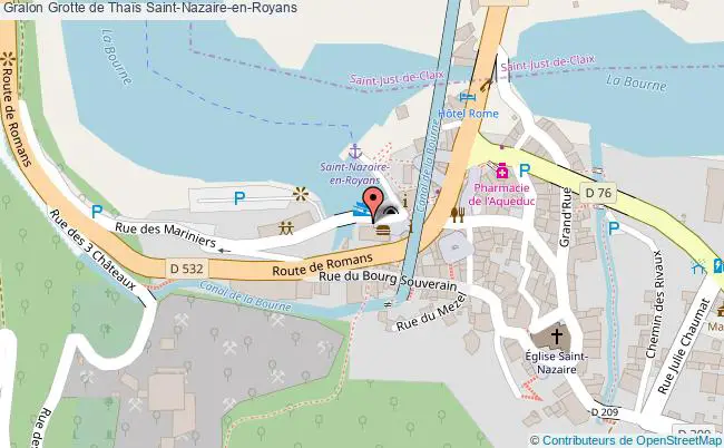 plan Grotte De Thaïs Saint-nazaire-en-royans Saint-Nazaire-en-Royans