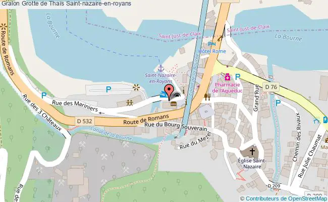 plan Grotte De Thaïs Saint-nazaire-en-royans Saint-nazaire-en-royans