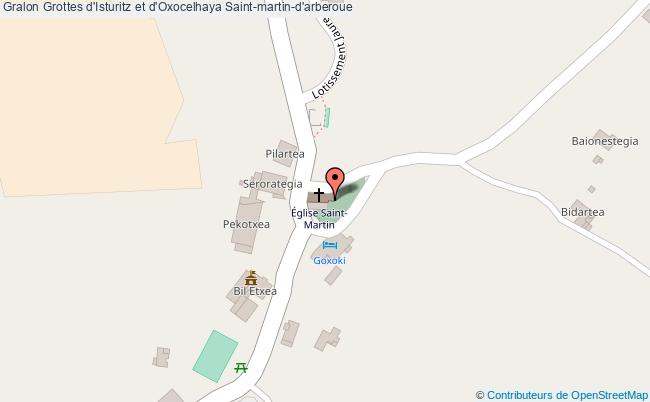 plan Grottes D'isturitz Et D'oxocelhaya Saint-martin-d'arberoue Saint-martin-d'arberoue