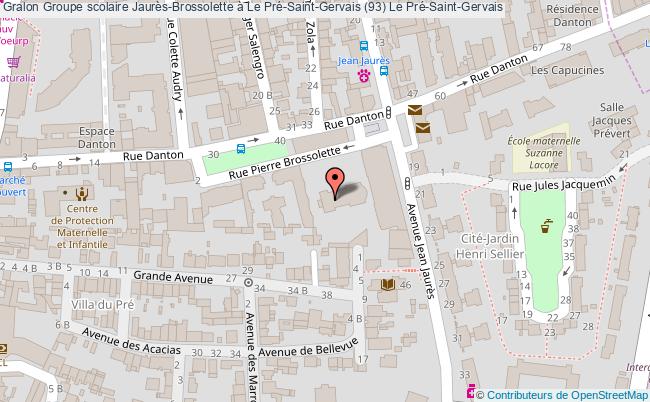 plan Groupe Scolaire Jaurès-brossolette à Le Pré-saint-gervais (93) Le Pré-saint-gervais Le Pré-Saint-Gervais