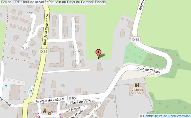 plan Grp "tour De La Vallée De L'ain Au Pays Du Cerdon" Poncin Poncin