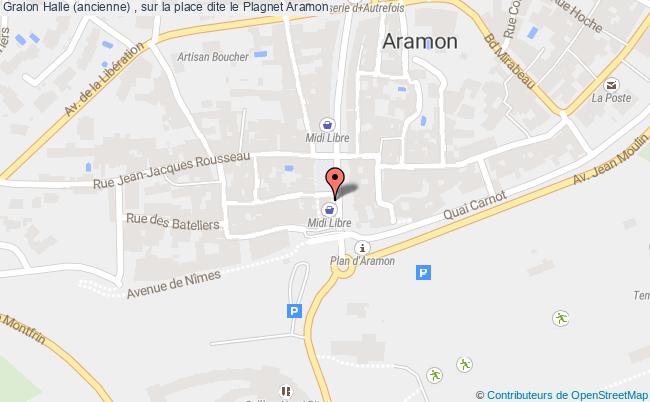 plan Halle (ancienne) , Sur La Place Dite Le Plagnet Aramon Aramon