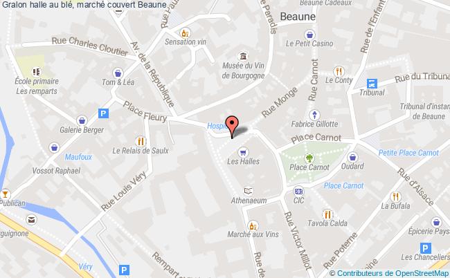 plan Halle Au Blé, Marché Couvert Beaune Beaune