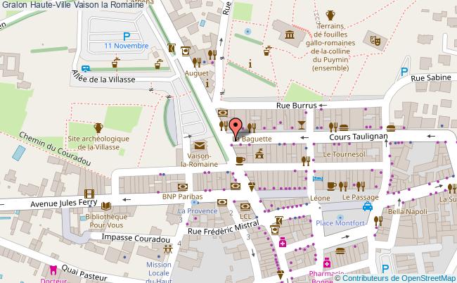 plan Haute-ville Vaison La Romaine Vaison la Romaine