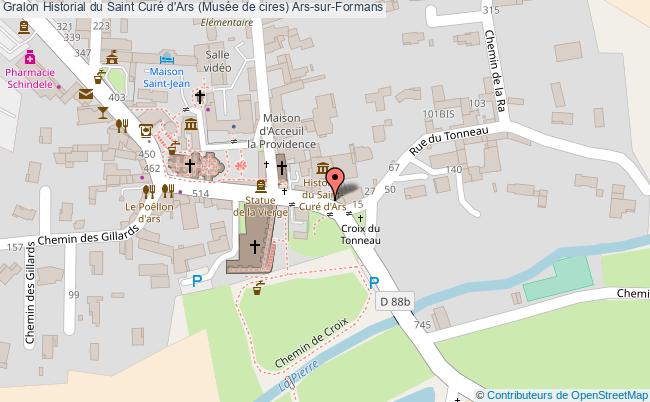 plan Historial Du Saint Curé D'ars (musée De Cires) Ars-sur-formans Ars-sur-Formans