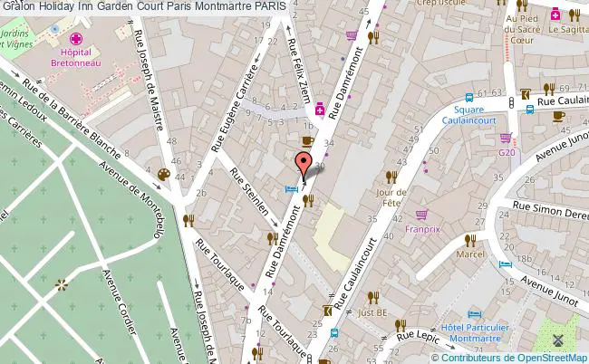 plan Holiday Inn Garden Court Paris Montmartre Paris PARIS