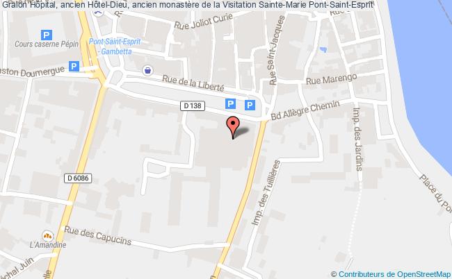 plan Hôpital, Ancien Hôtel-dieu, Ancien Monastère De La Visitation Sainte-marie Pont-saint-esprit Pont-Saint-Esprit