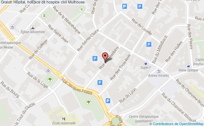 plan Hôpital, Hospice Dit Hospice Civil Mulhouse Mulhouse