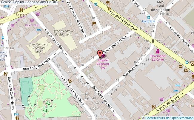 plan Hôpital Cognacq Jay Paris PARIS