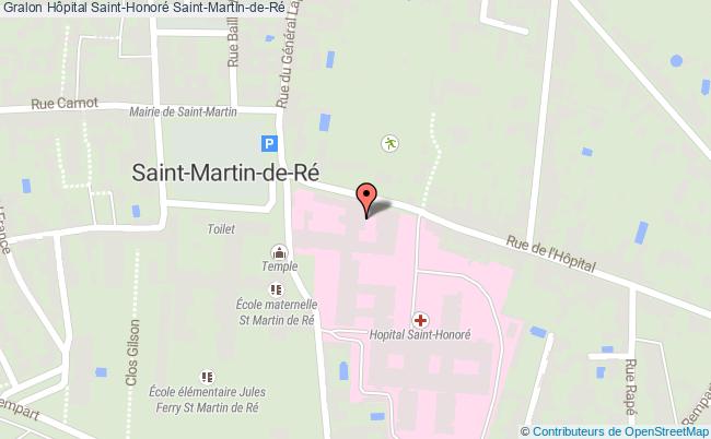plan Hôpital Saint-honoré Saint-martin-de-ré Saint-Martin-de-Ré